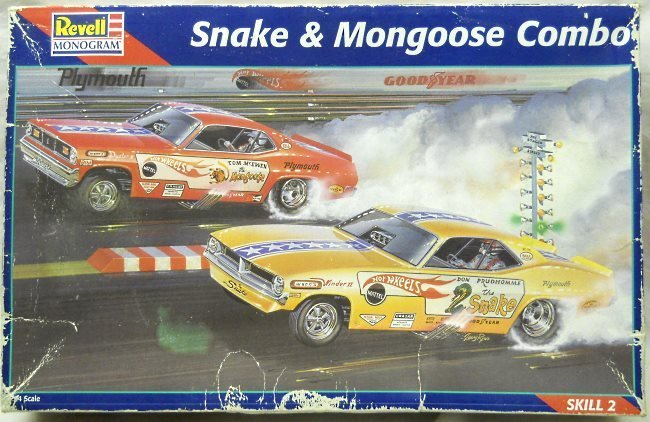 Monogram 1/24 Snake and Mongoose Combo - Don Prudhomme and Tom McEwen, 85-6858 plastic model kit